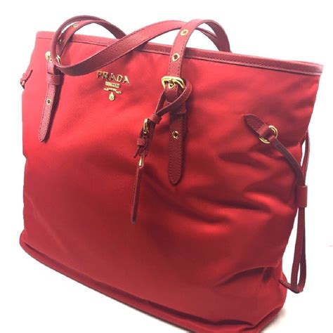 prada red tote|prada shopping tote.